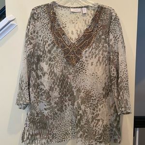 Chico’s Beaded Blouse